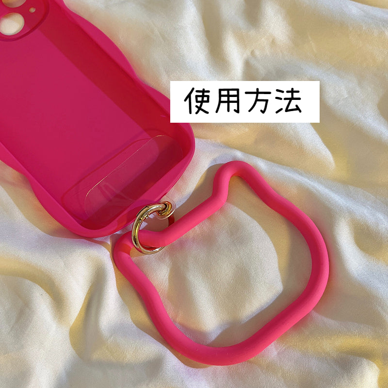 ネコ型スマホリングシリコン
