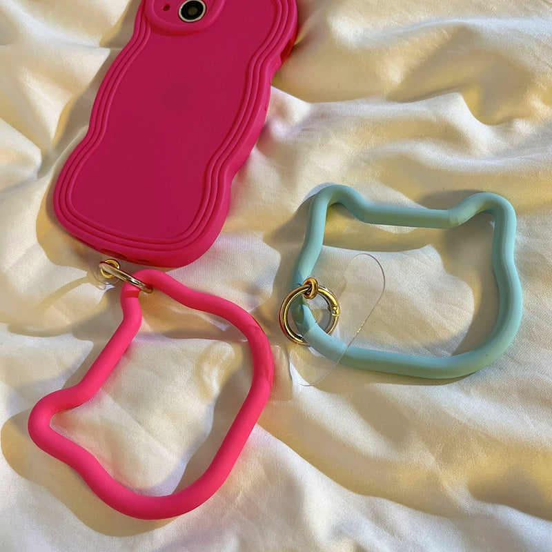 ネコ型スマホリングシリコン