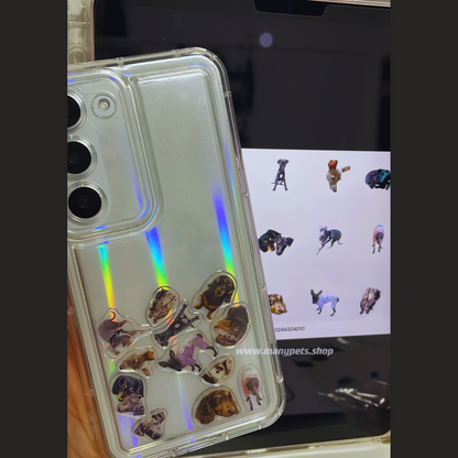 [Parts custom-made photos MAX 15 sheets] SAMSUMG Galaxy Redmi shaker case scratch-resistant smartphone case with back card