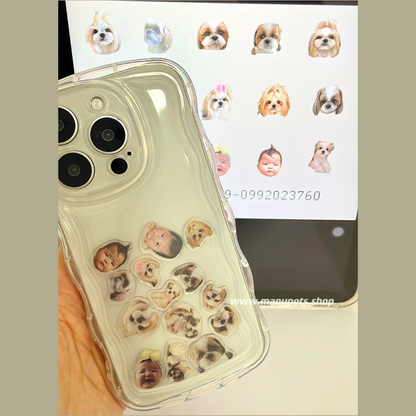 [Custom-made parts photos Max 15] Shaker case with back card for all iPhone models shakercase 