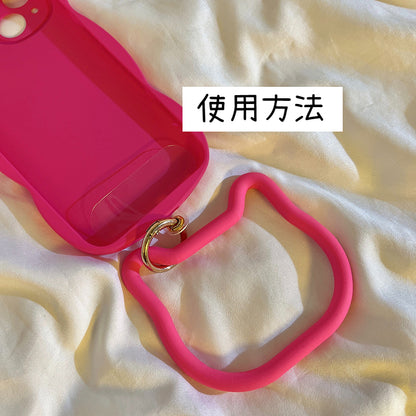 Cat-shaped smartphone ring silicone 