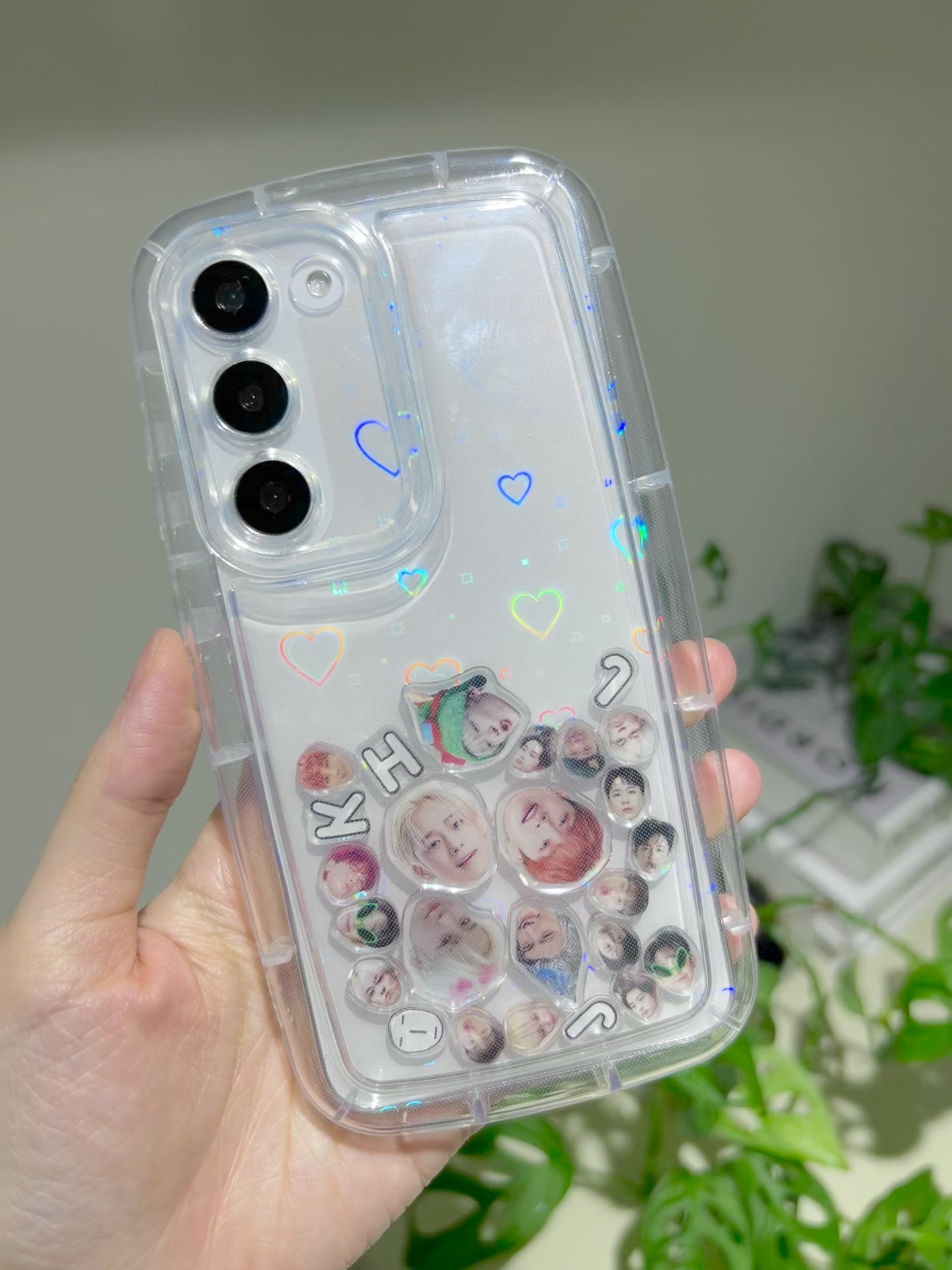 【パーツなし】シェイカースマホケース傷防止背面カード付 iPhonecase Galaxy Xiaomi Redmi 対応