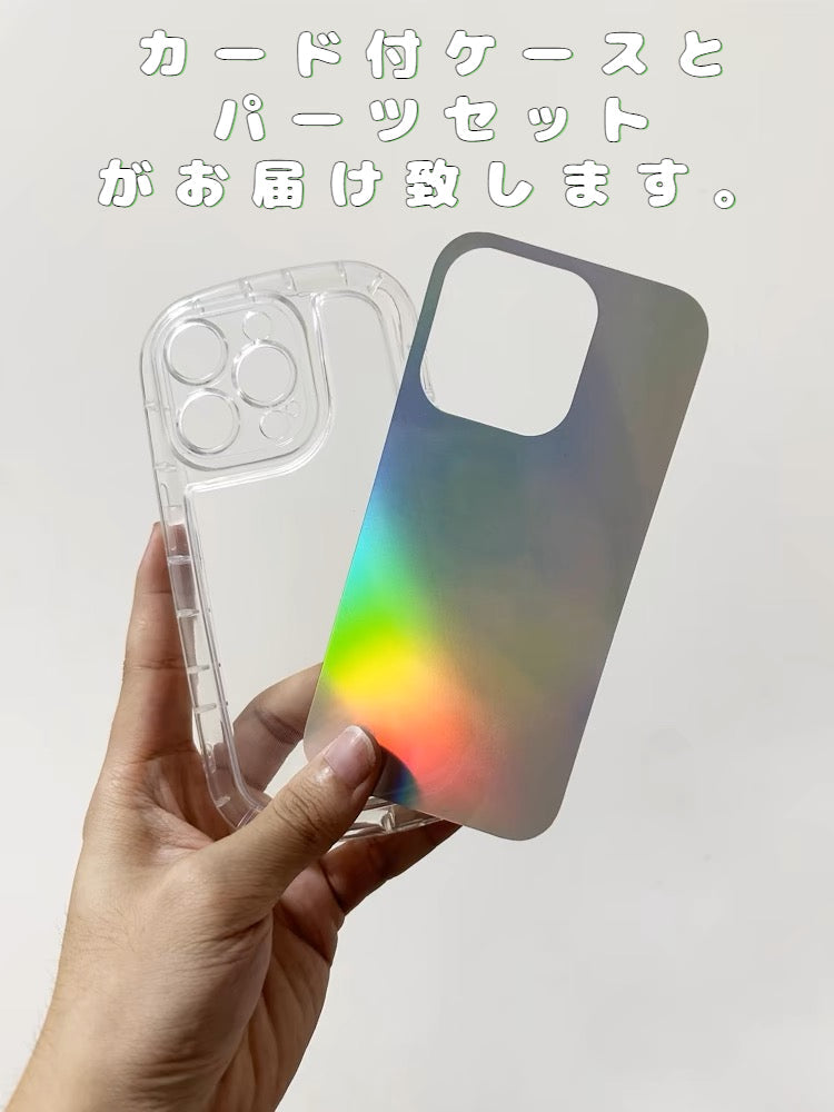 【パーツなし】シェイカースマホケース傷防止背面カード付  iPhonecase 対応