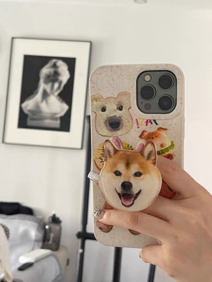 [custom pet photo]  Phone Grip Holder Phone Holder Self-Adhesive Sublimation Phone Holders for Smartphone and Tablets free shipping