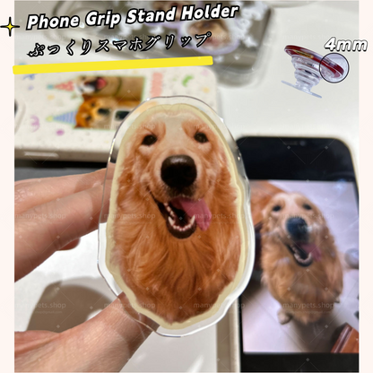 [custom pet photo]  Phone Grip Holder Phone Holder Self-Adhesive Sublimation Phone Holders for Smartphone and Tablets free shipping